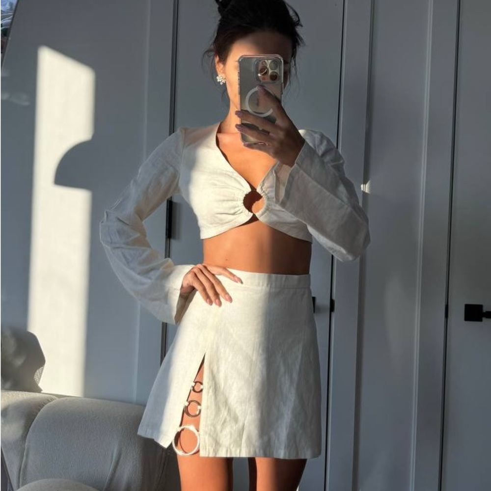 Natural linen summer outfit